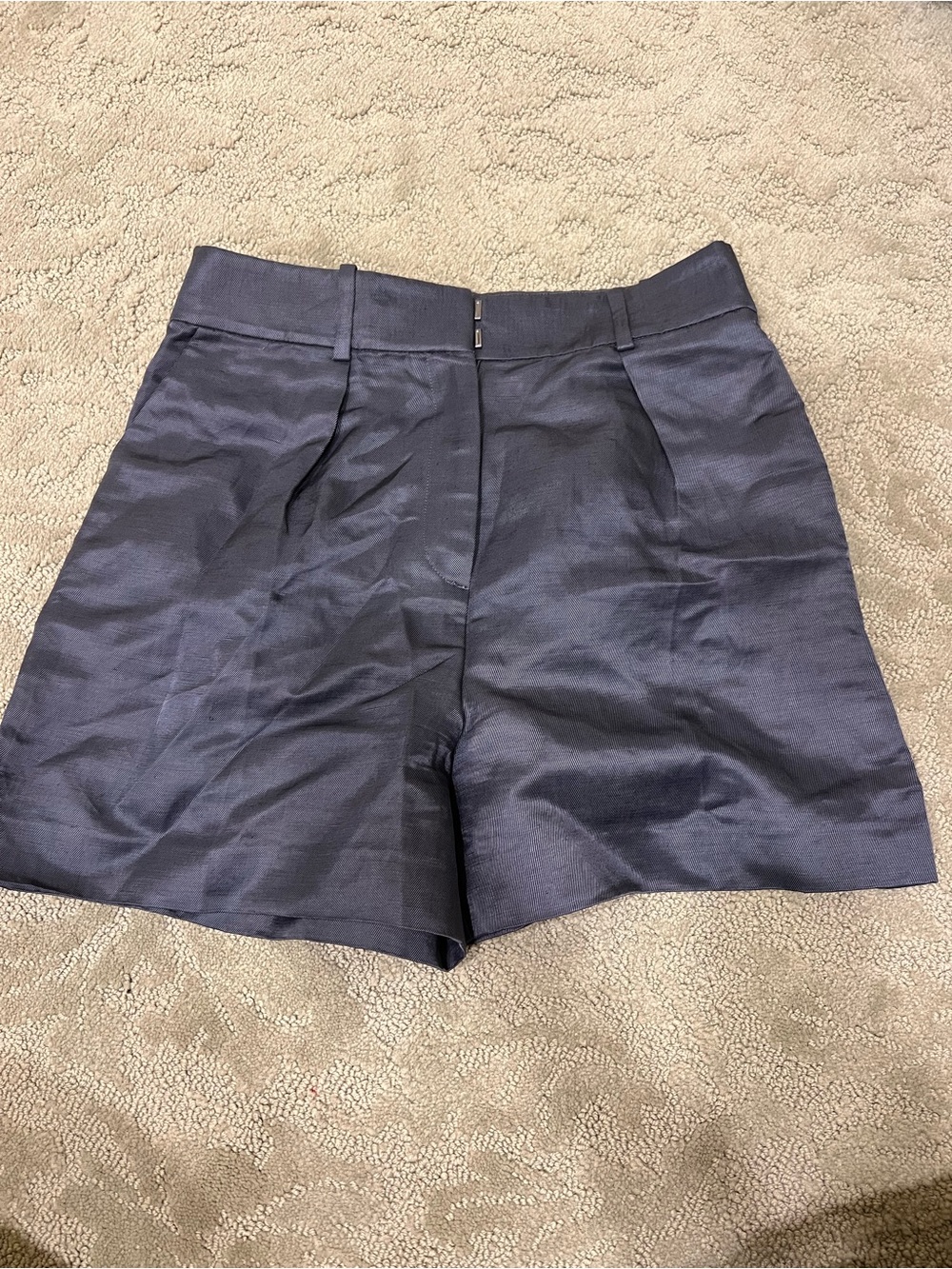 Theory Navy Tailored High-Rise Women's Shorts